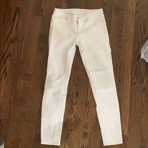 White articles of society jeans